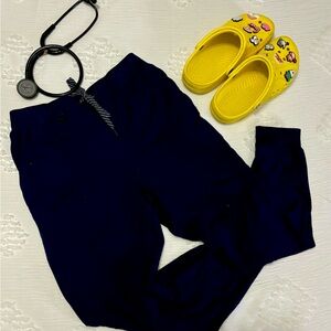 Jaanuu Men’s Navy Scrub Joggers - Medium